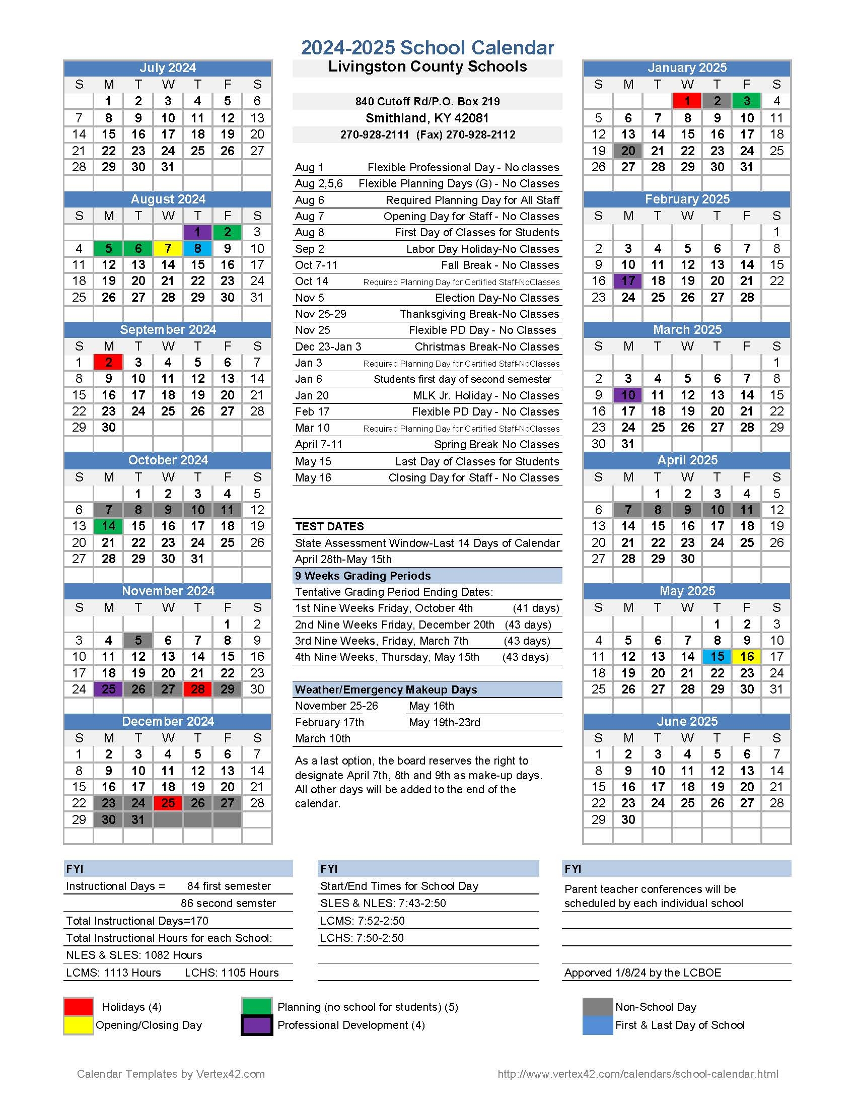 Printable CFISD Calendar 2024 2025 Cypress Fairbanks