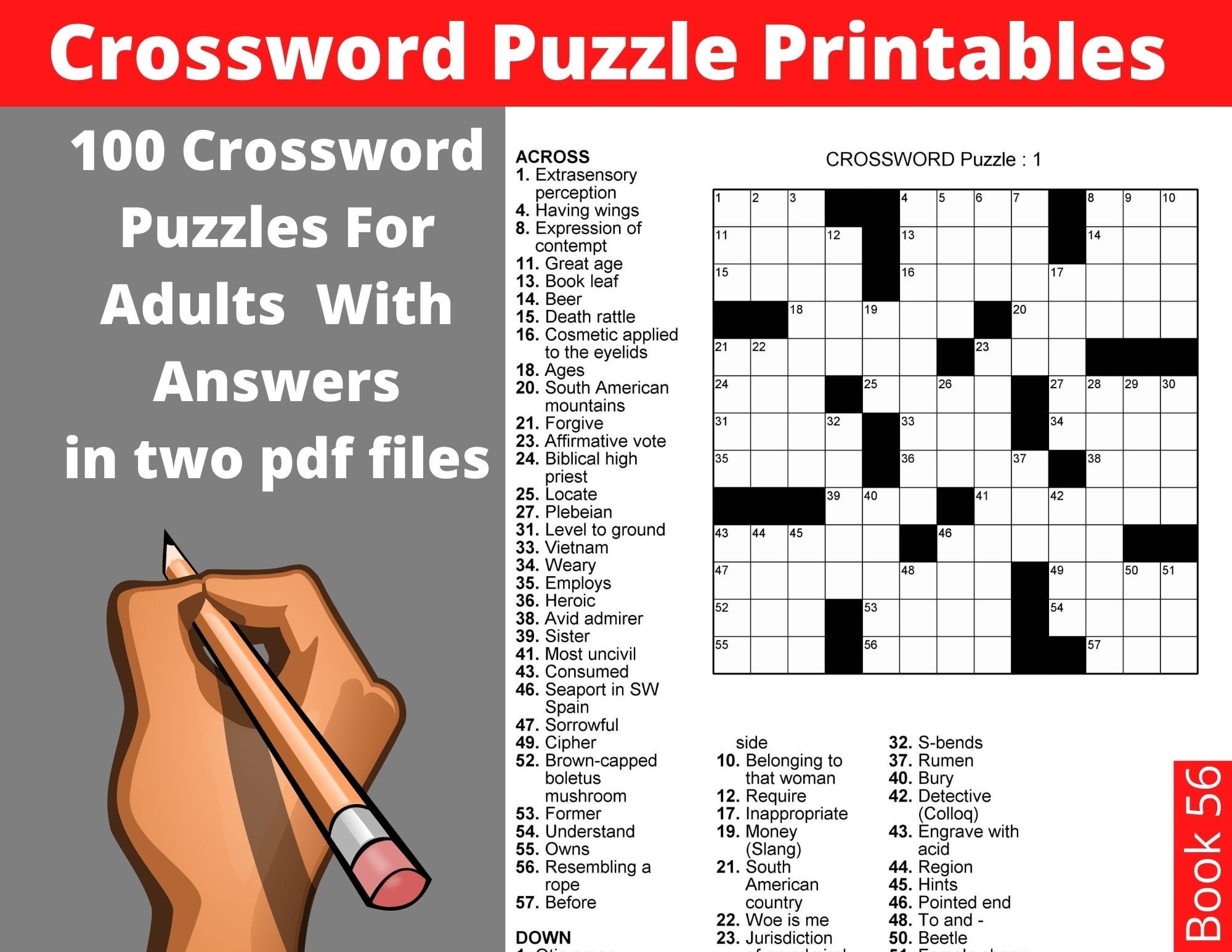 printable crossword puzzles with solutions