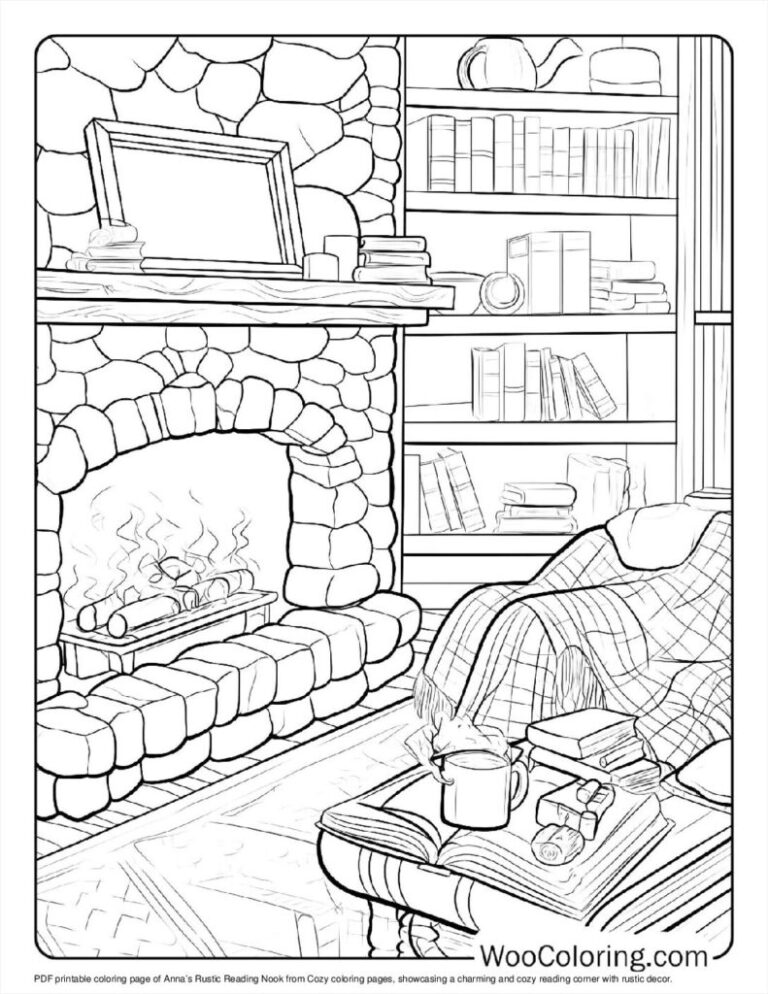 100 Cozy Coloring Pages Free PDF To Print Woo Coloring