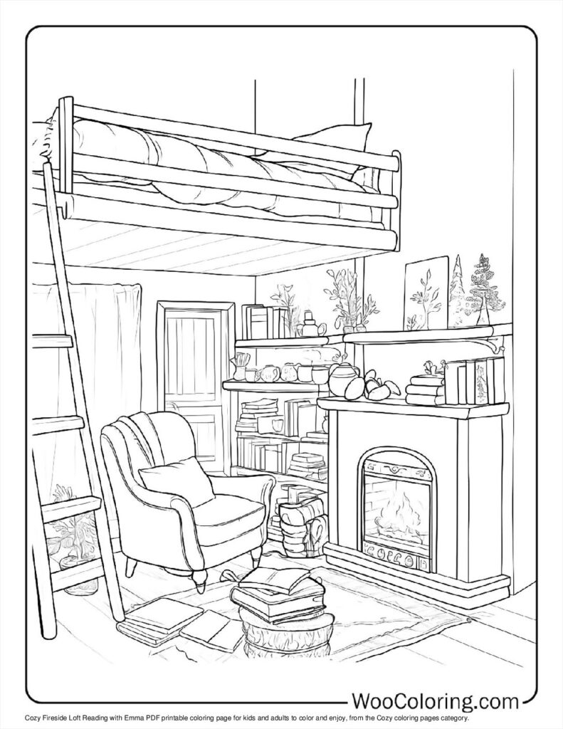printable cozy coloring pages