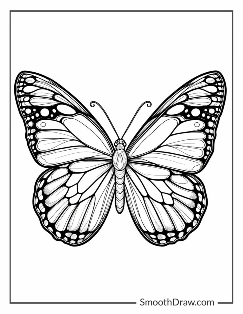free butterfly color pages