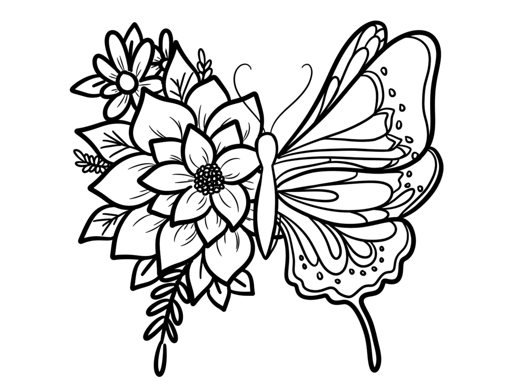 coloring pages free butterfly