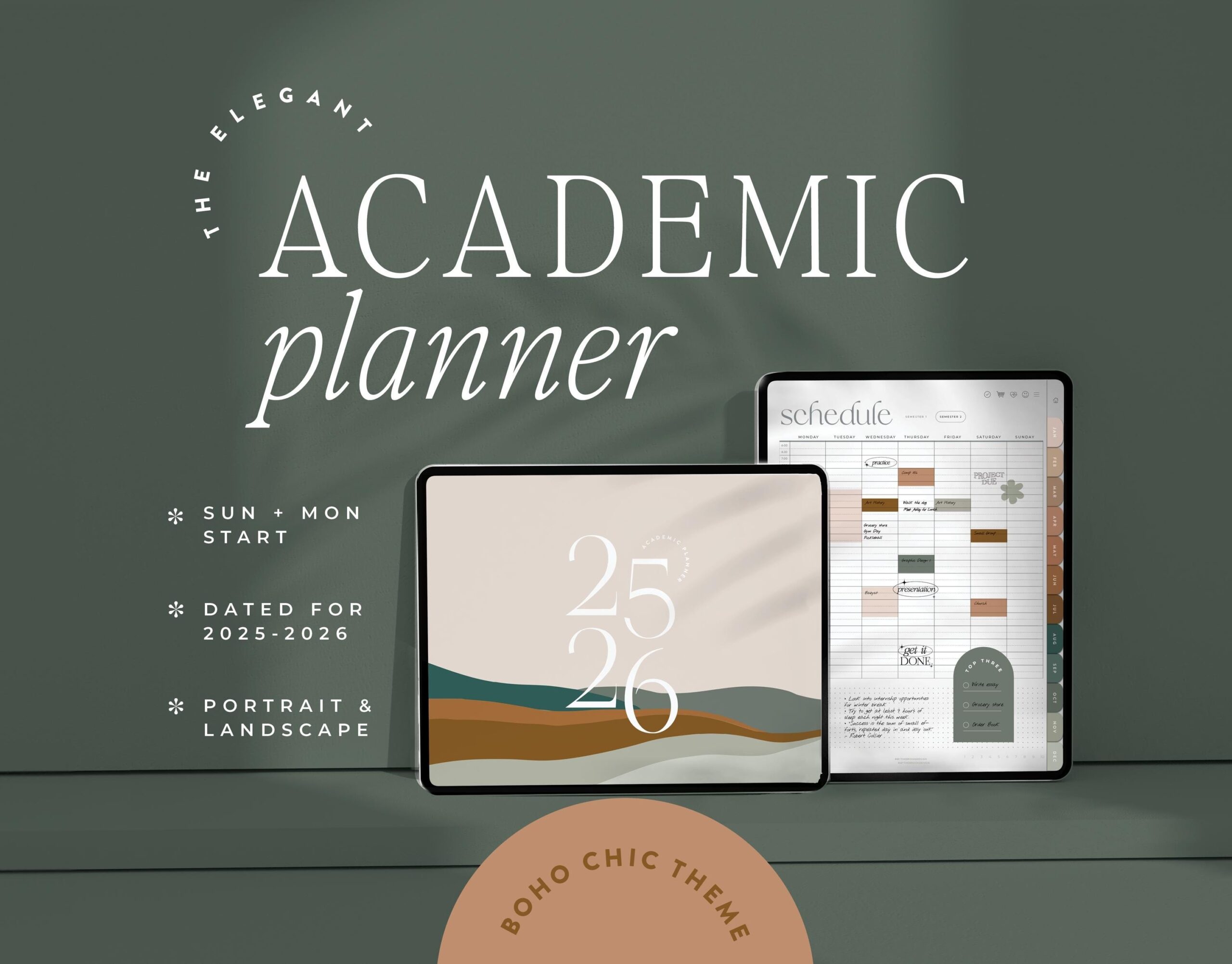 academic planner 25 26