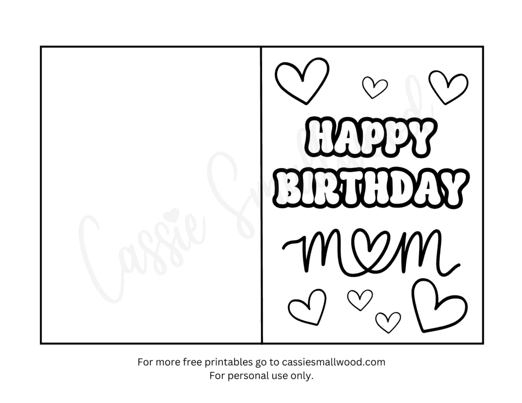 22 Coloring Birthday Cards For Mom FREE Printables Cassie Smallwood