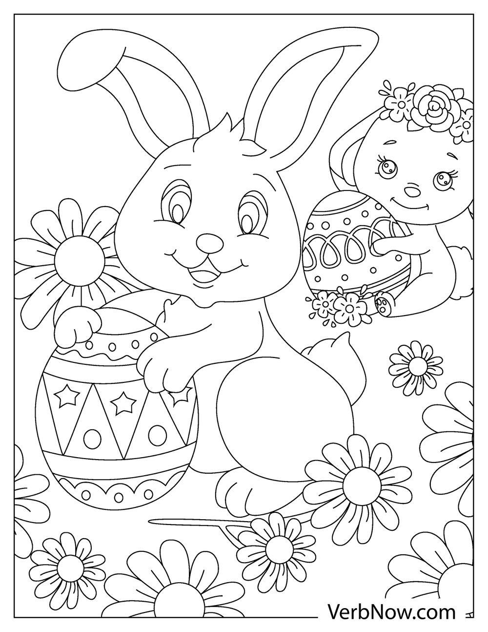 easter bunny coloring pages printable