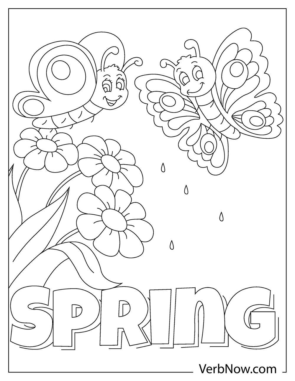 free spring color pages