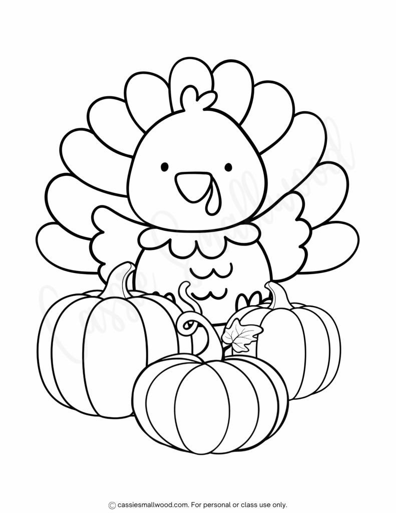 24 CUTE Turkey Coloring Pages Cassie Smallwood 24 CUTE Turkey Coloring Pages Cassie Smallwood