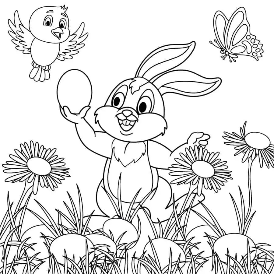 easter color pages free