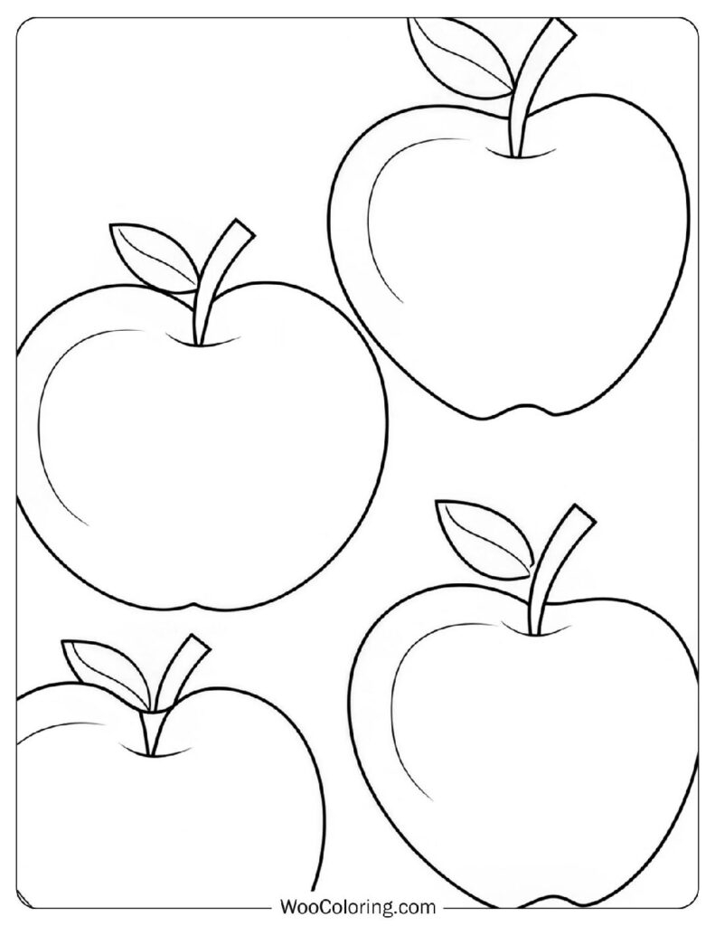 28 Apple Coloring Pages Free PDF To Print Woo Coloring