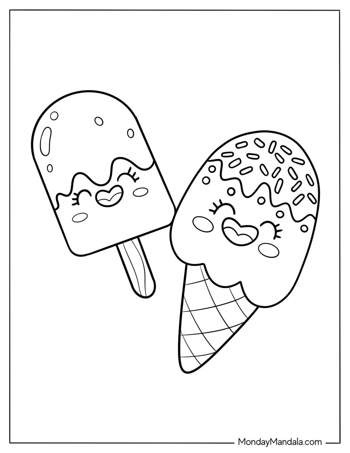 ice cream color sheet