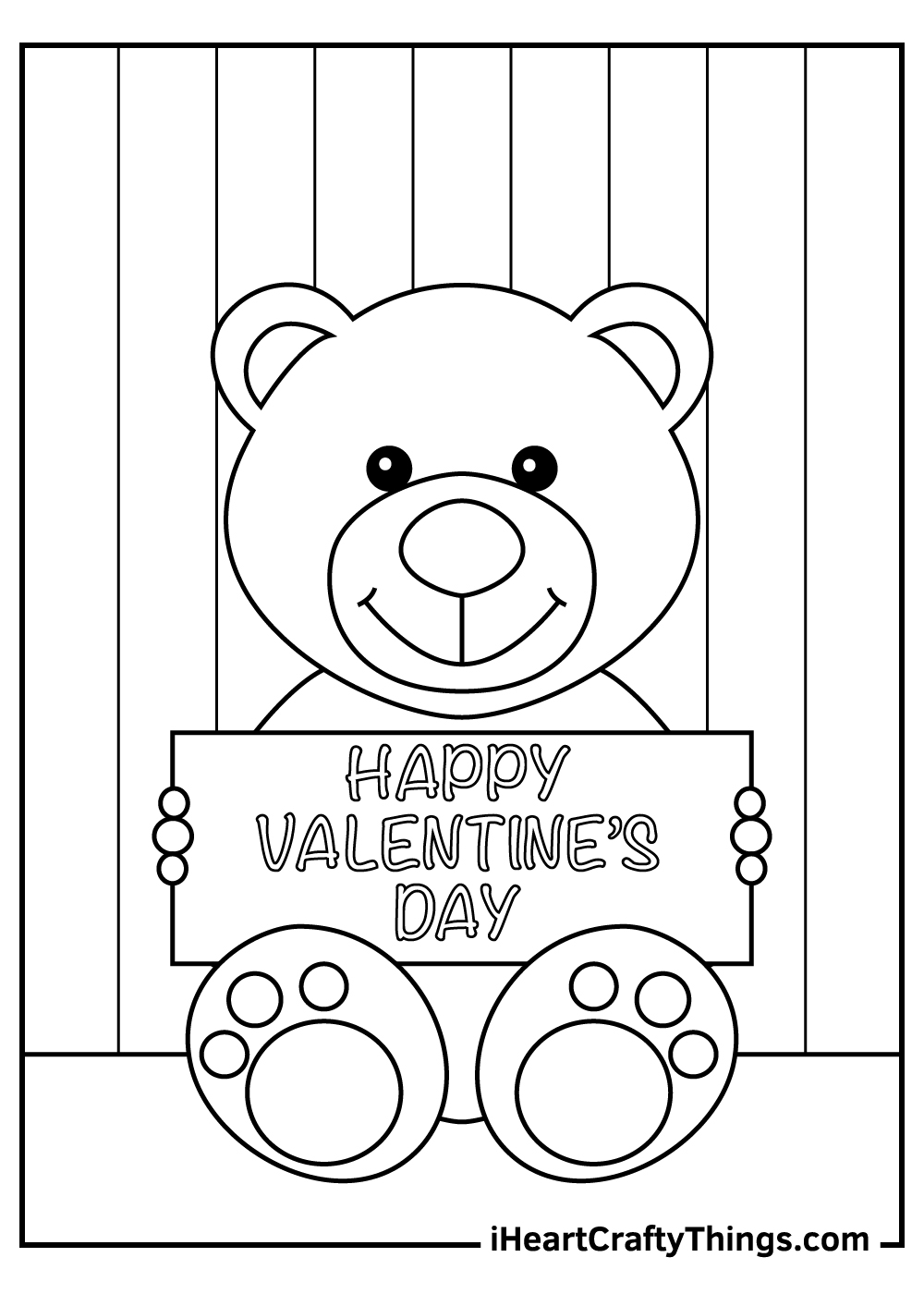 valentine's day colouring pages free
