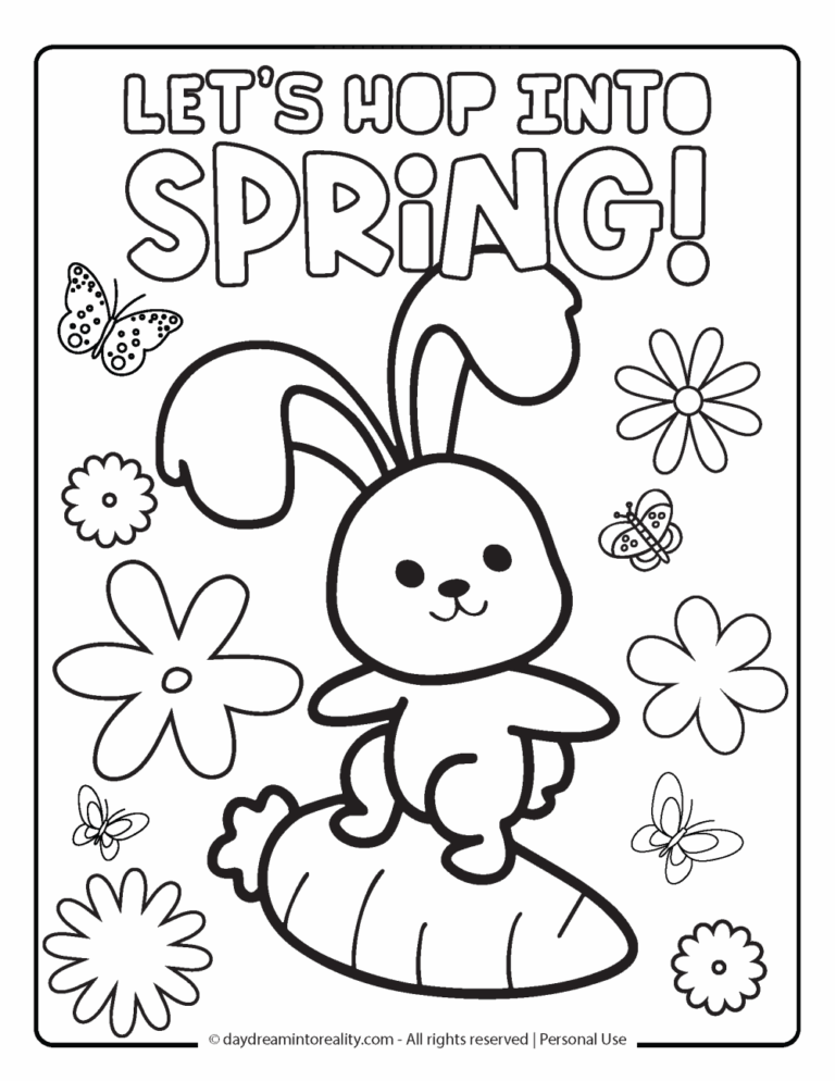 35 Spring Coloring Pages Free PDF Printables Daydream Into Reality