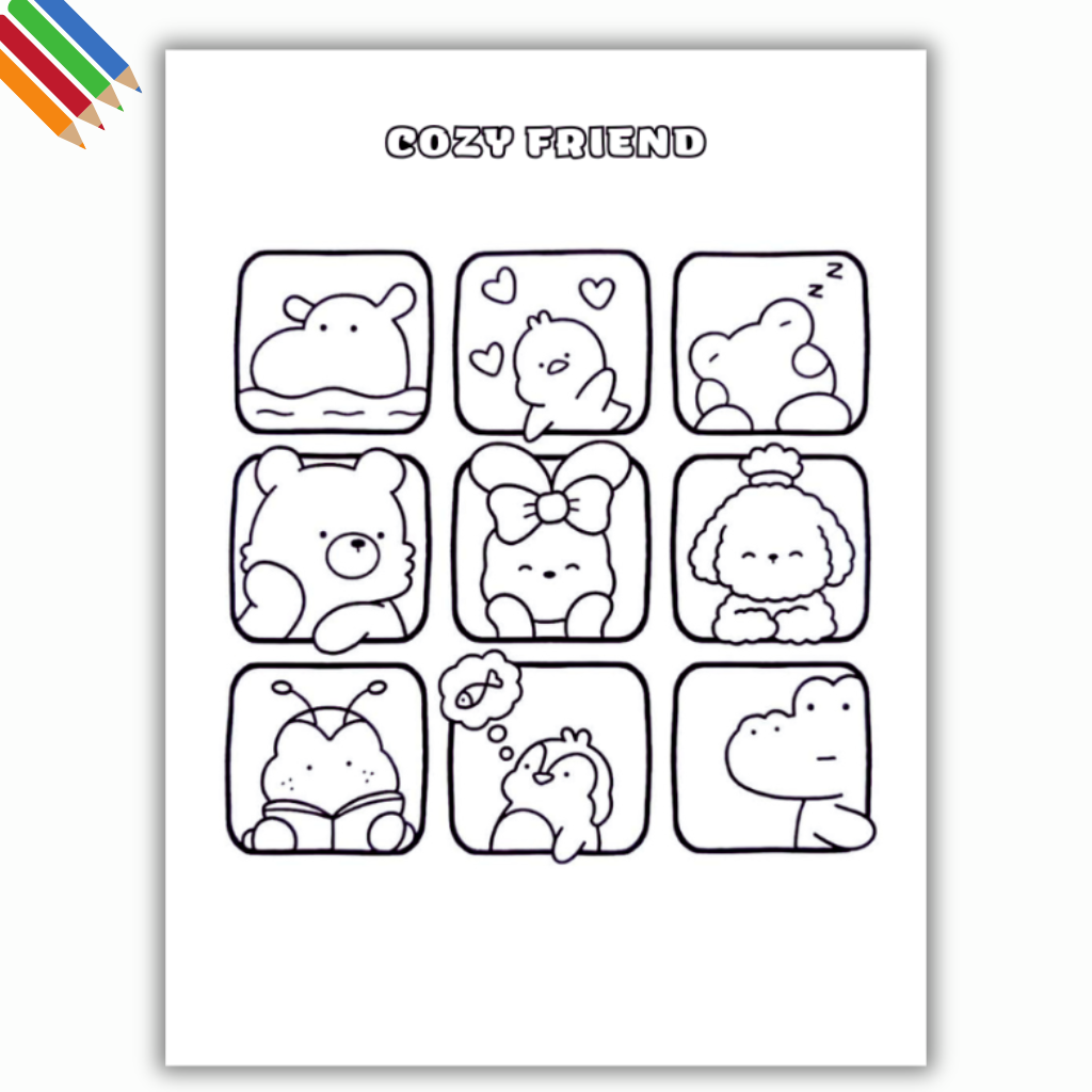 39 Cozy Friend Coloring Pages Free Printables PDF 