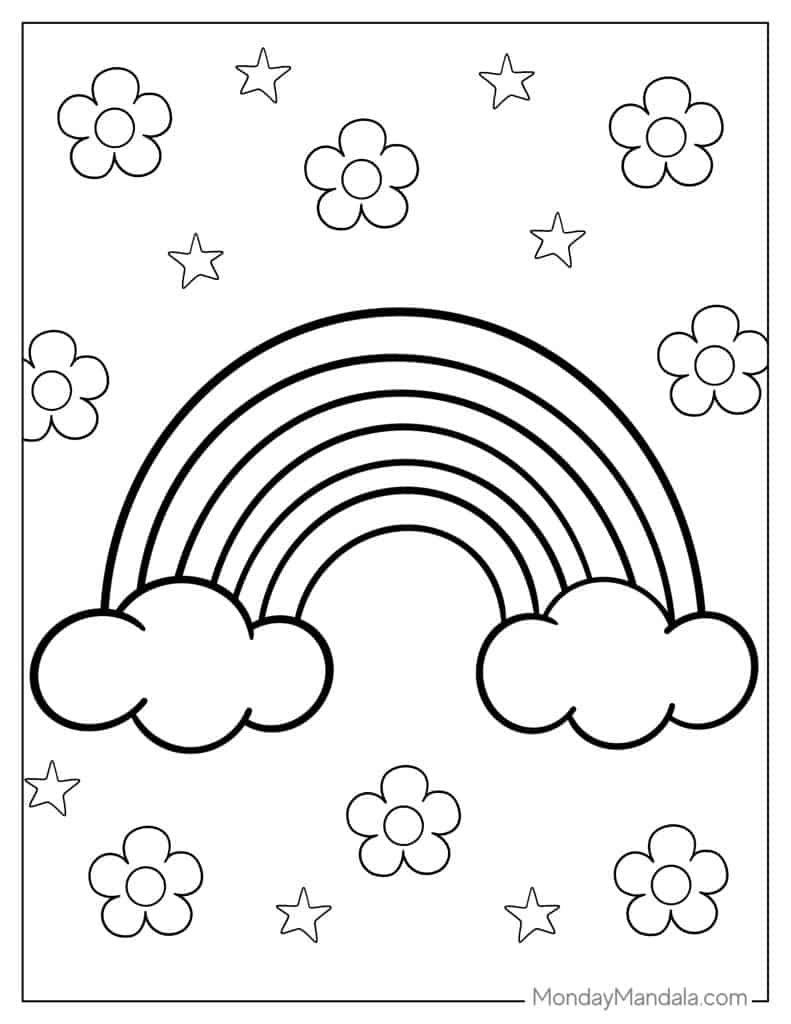 print rainbow coloring page