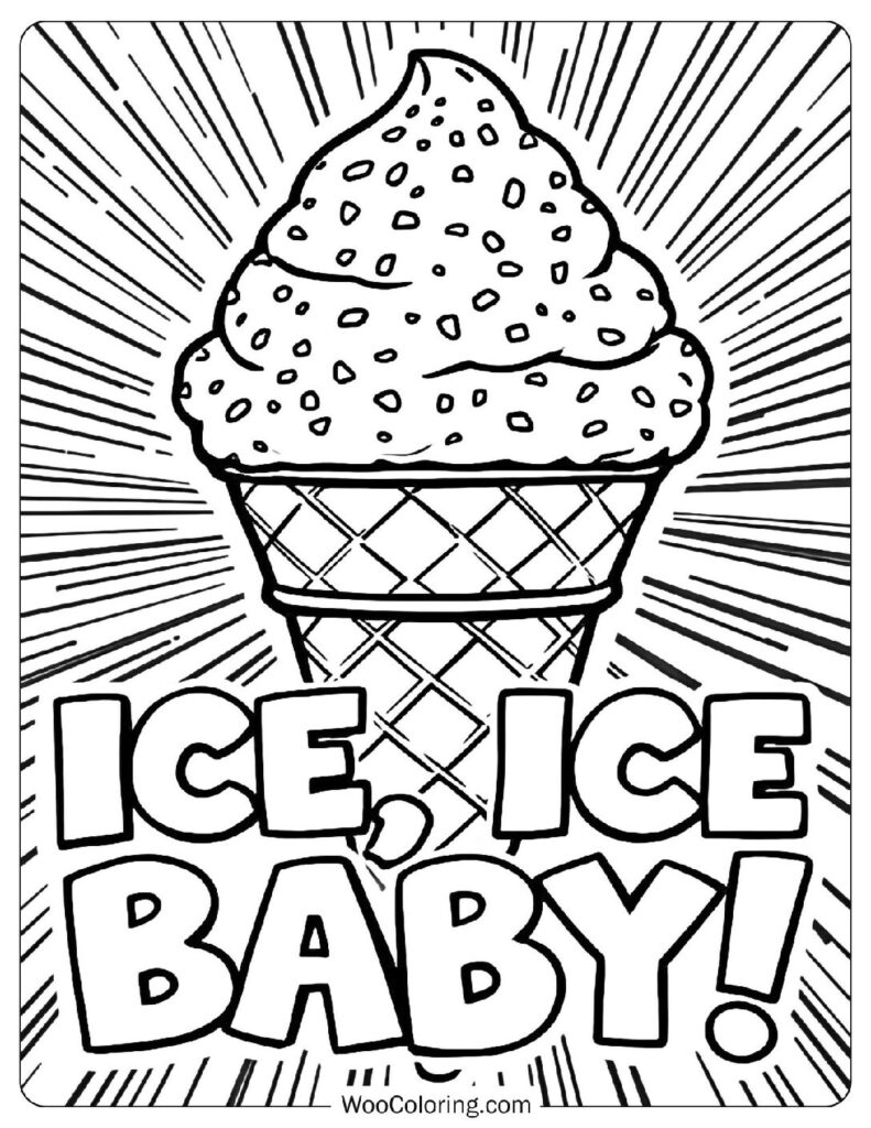 ice cream printable coloring pages