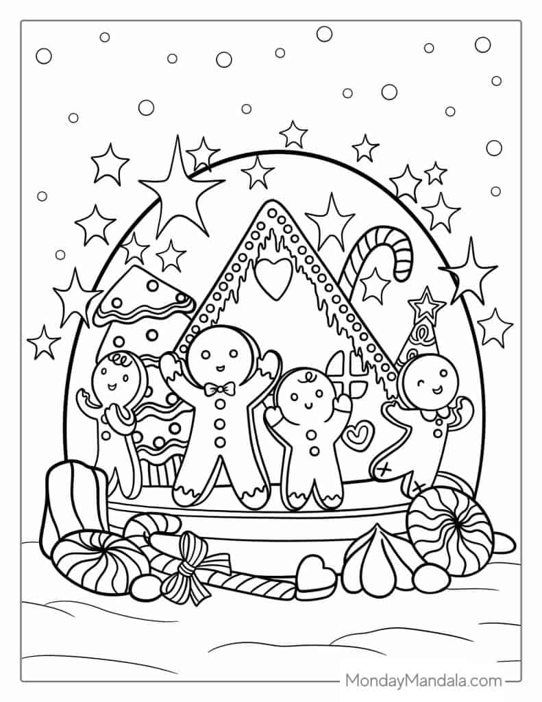 45 Gingerbread Man Coloring Pages Free PDF Printables 