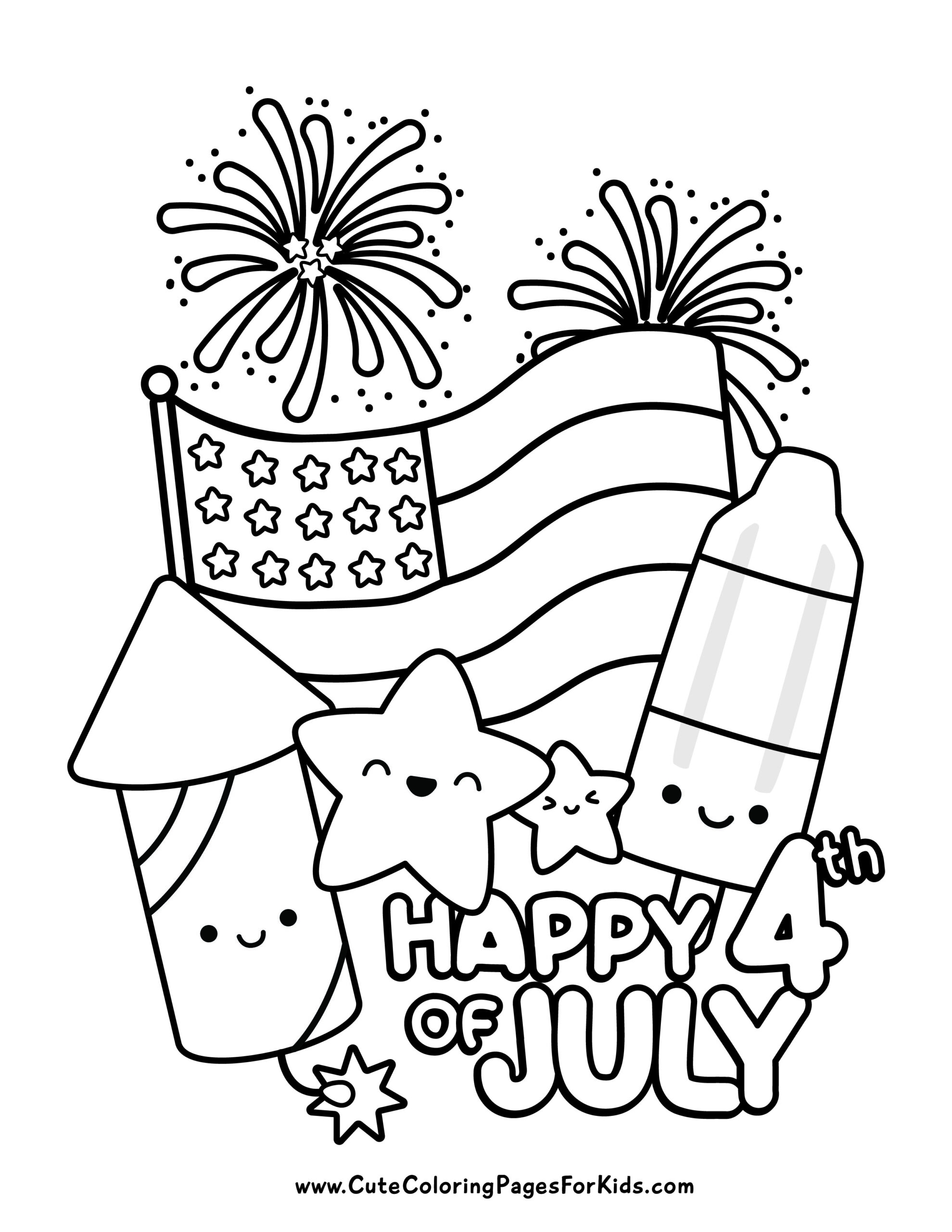 fourth of july pictures to color