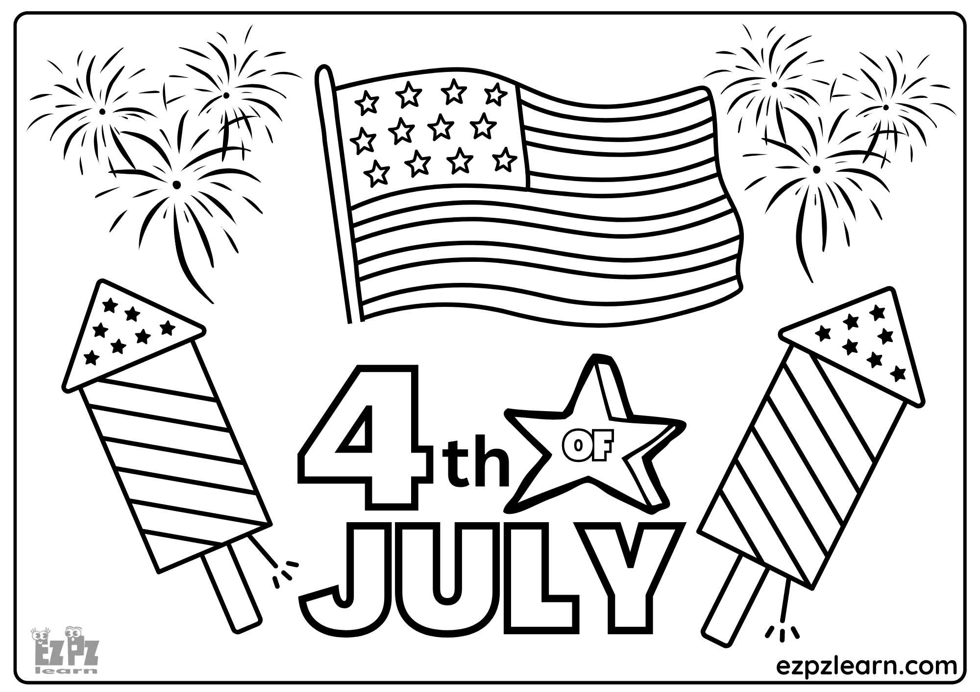 free coloring pages 4th of july