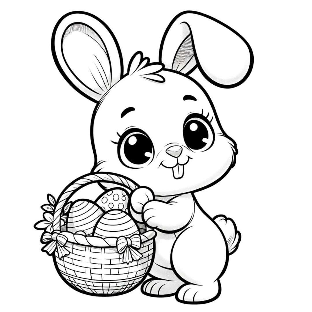 coloring pages easter bunny