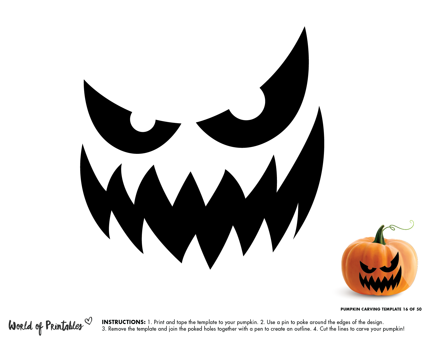 pumpkin face stencils printable