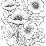 50 Flowers Coloring Pages Stress Relief Floral Art PDF Download Etsy