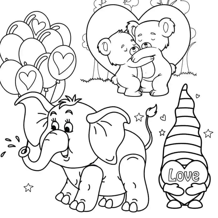 valentines day coloring pages free