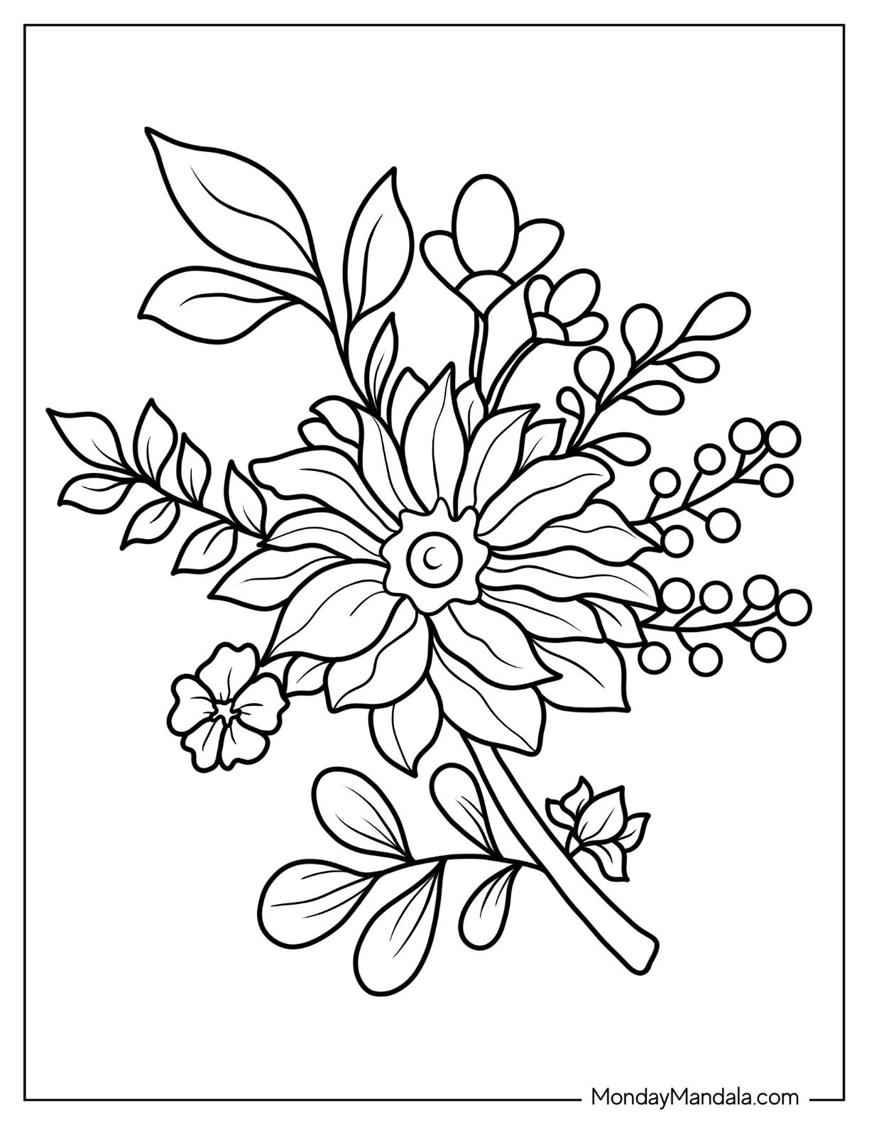 53 Flower Coloring Pages Free PDF Printables 