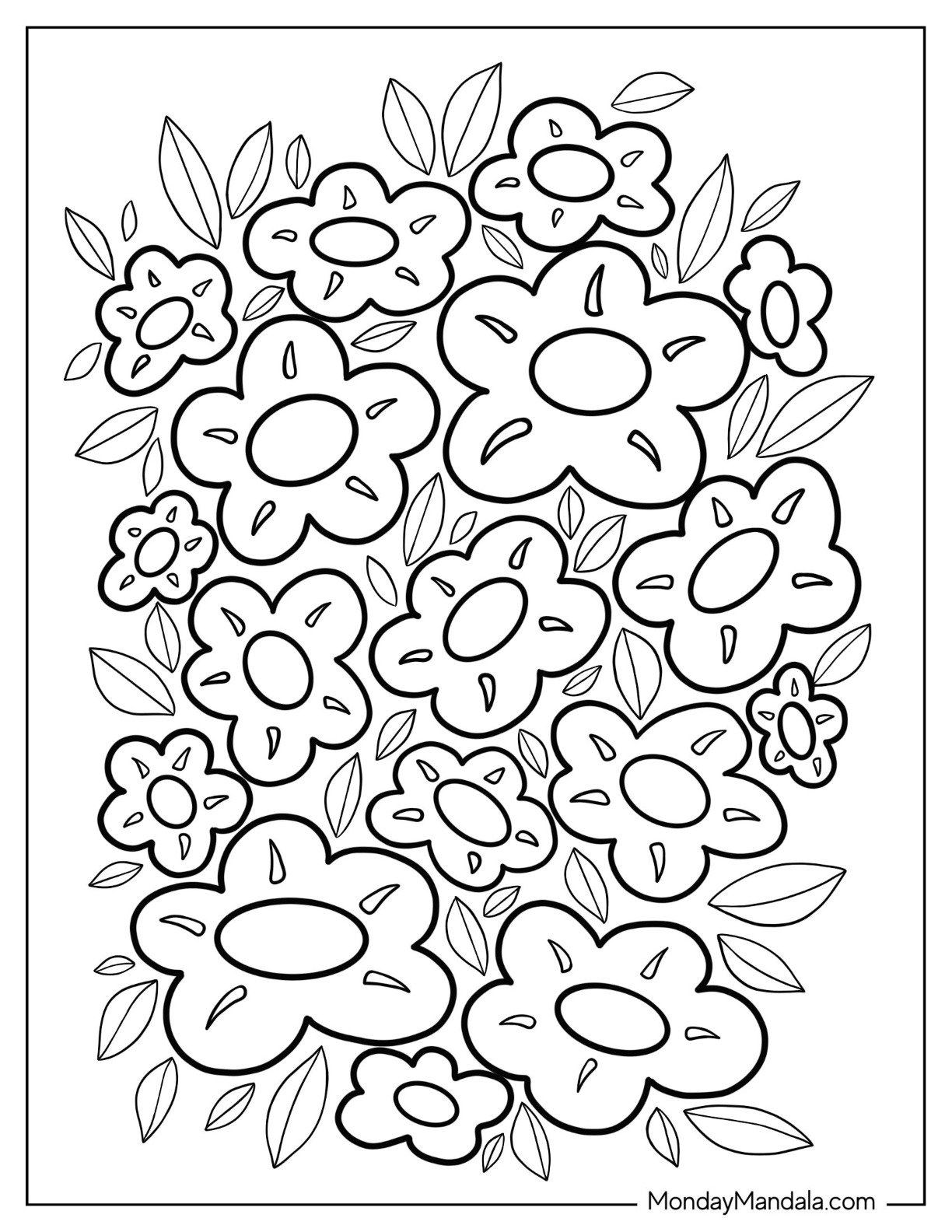 coloring pages flowers printable