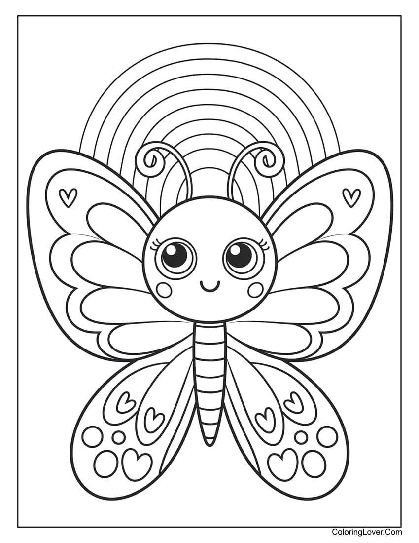 butterfly coloring page free
