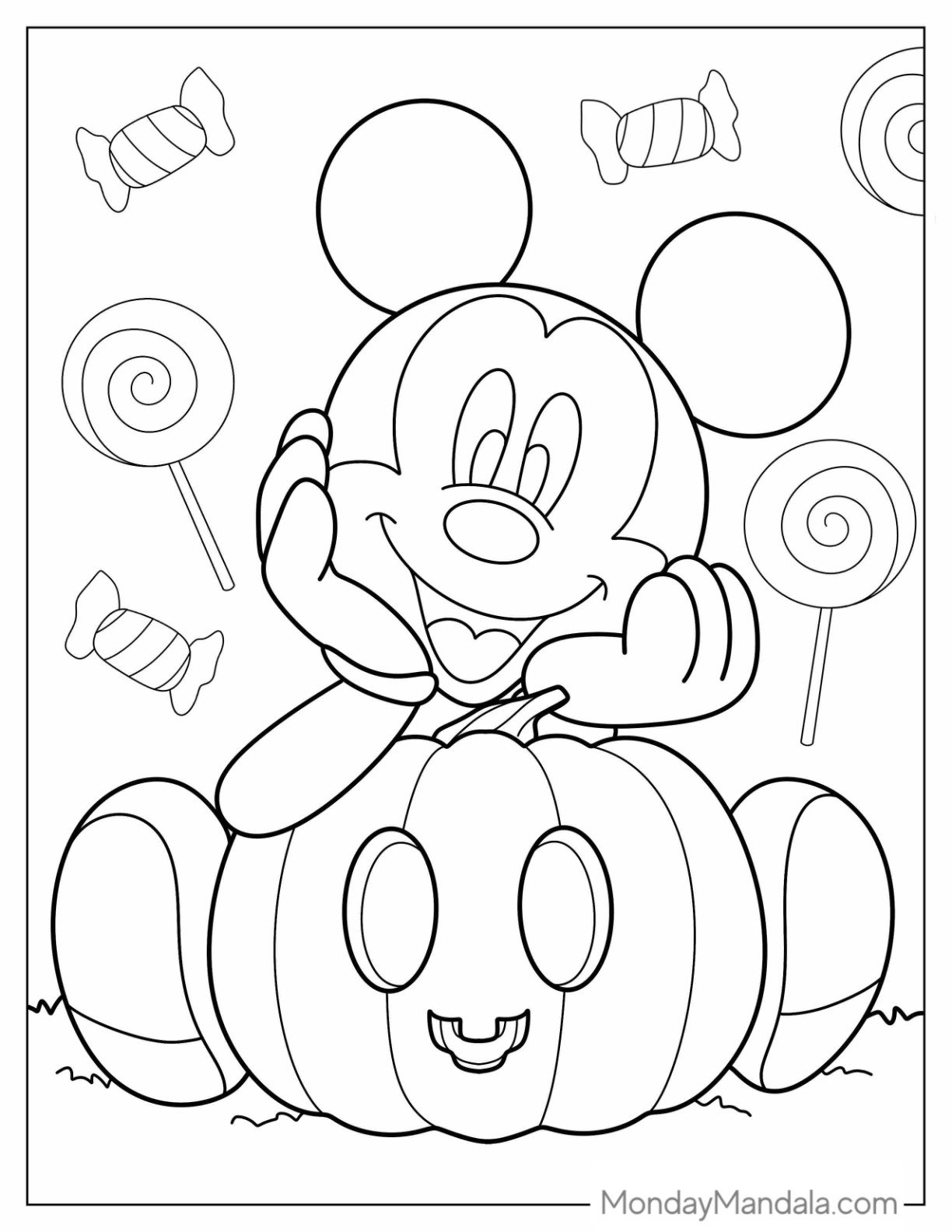 halloween pumpkin color pages