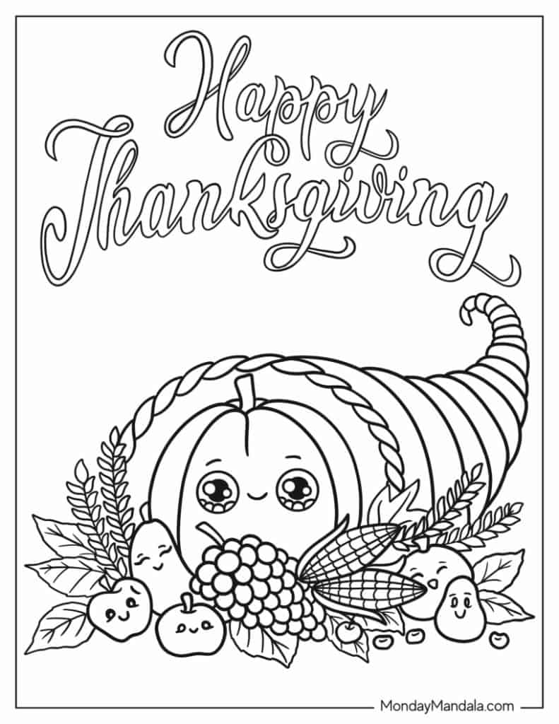 thanksgiving free coloring printables