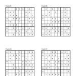 72 Free Printable Sudoku Puzzles SaturdayGift