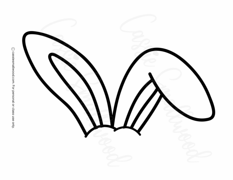 8 CUTE Bunny Ear Templates Cassie Smallwood