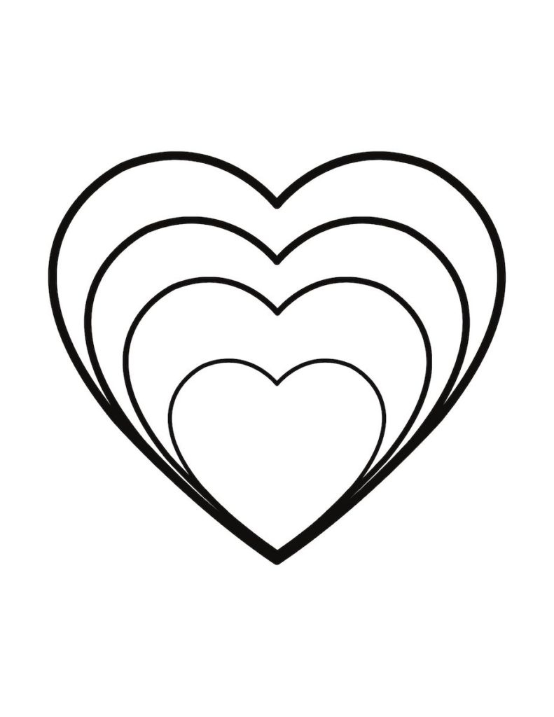 printable heart template free