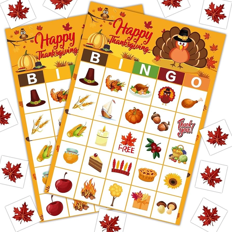 bingo cards for thanksgiving bingo cards for thanksgiving