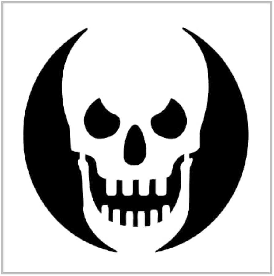 Amazon Skeleton Skull Stencil 4 Inch Halloween Design Holiday Pumpkin Carving Reusable Sheet For DIY Craft Crafting Card Making Cookie Cake Airbrushing Small Miniature MIN135 Home Kitchen