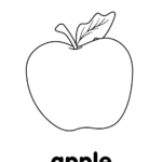 Apple Coloring Page Super Simple