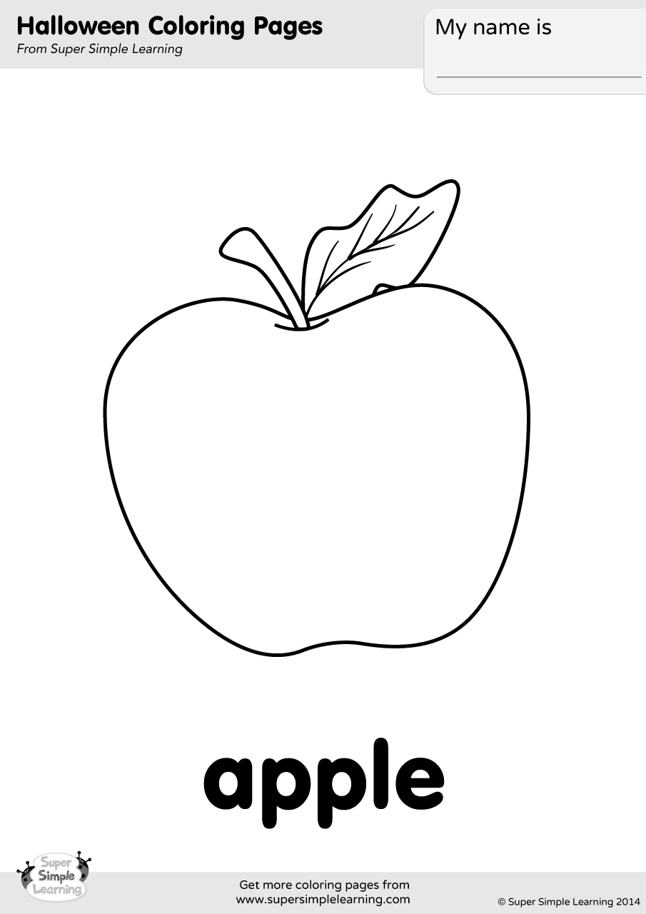 preschool apple coloring pages