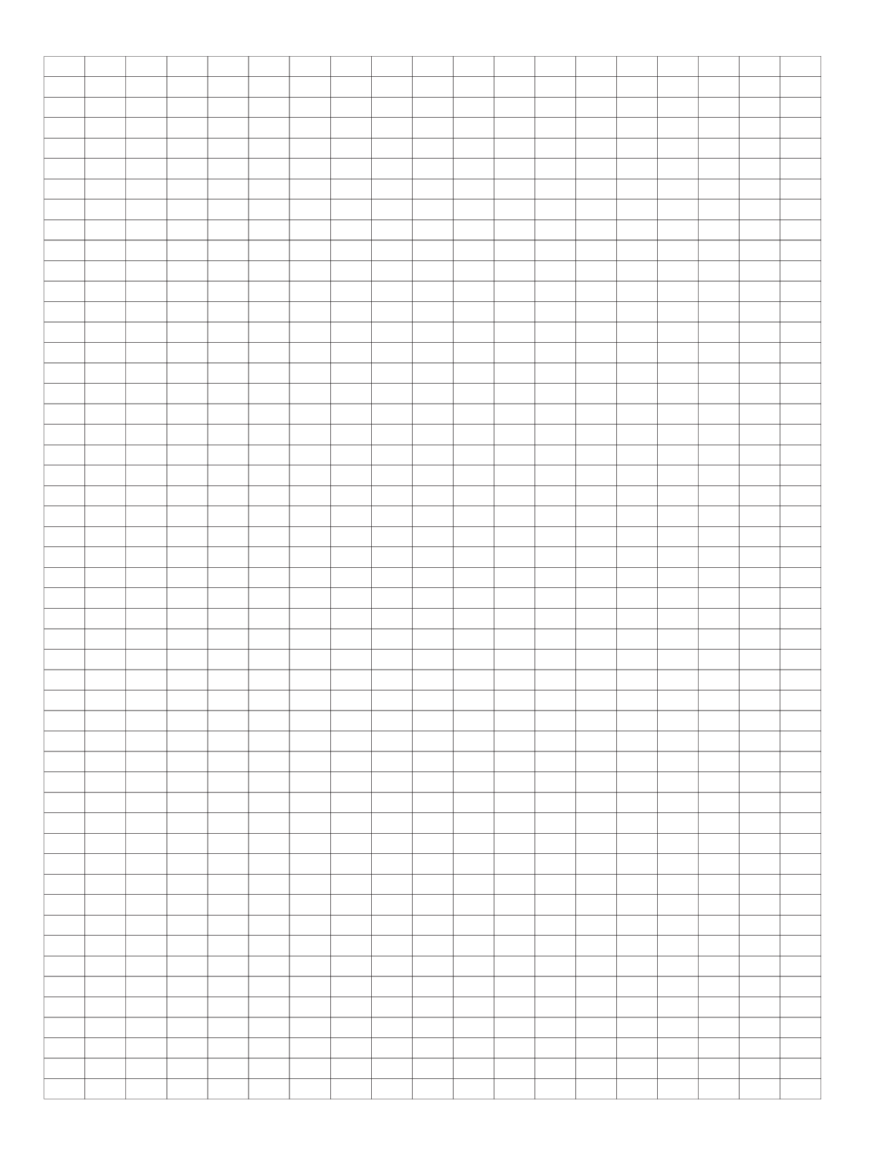 Asymmetric Graph Paper Full Page Grid 1cm 0 5cm 19x51 Boxes Size 8 5x11 Inches Made By Teachers