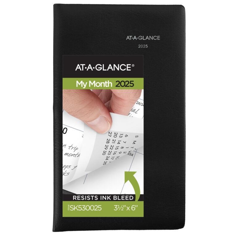 AT A GLANCE 2025 2026 Two Year Monthly Planner Black Pocket 3 12 X 6 Monthly Walmart