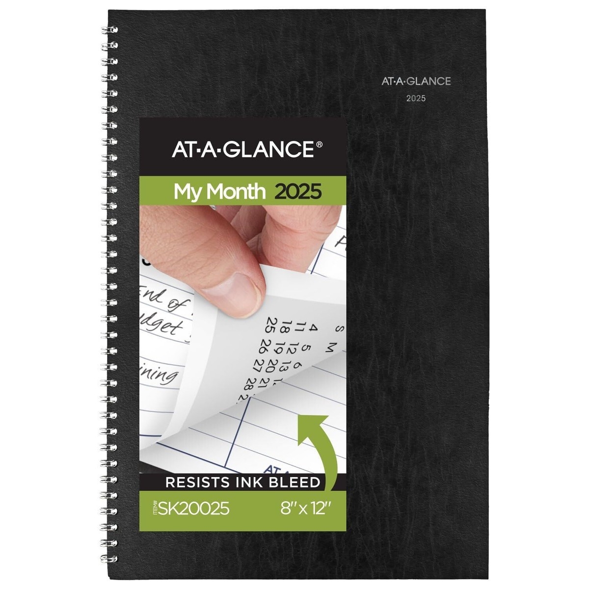 AT A GLANCE 2025 Planner Monthly 8 X 12 Large DayMinder Black SK20025 EBay