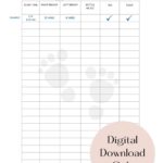 Baby Feeding And Diapering Log Etsy