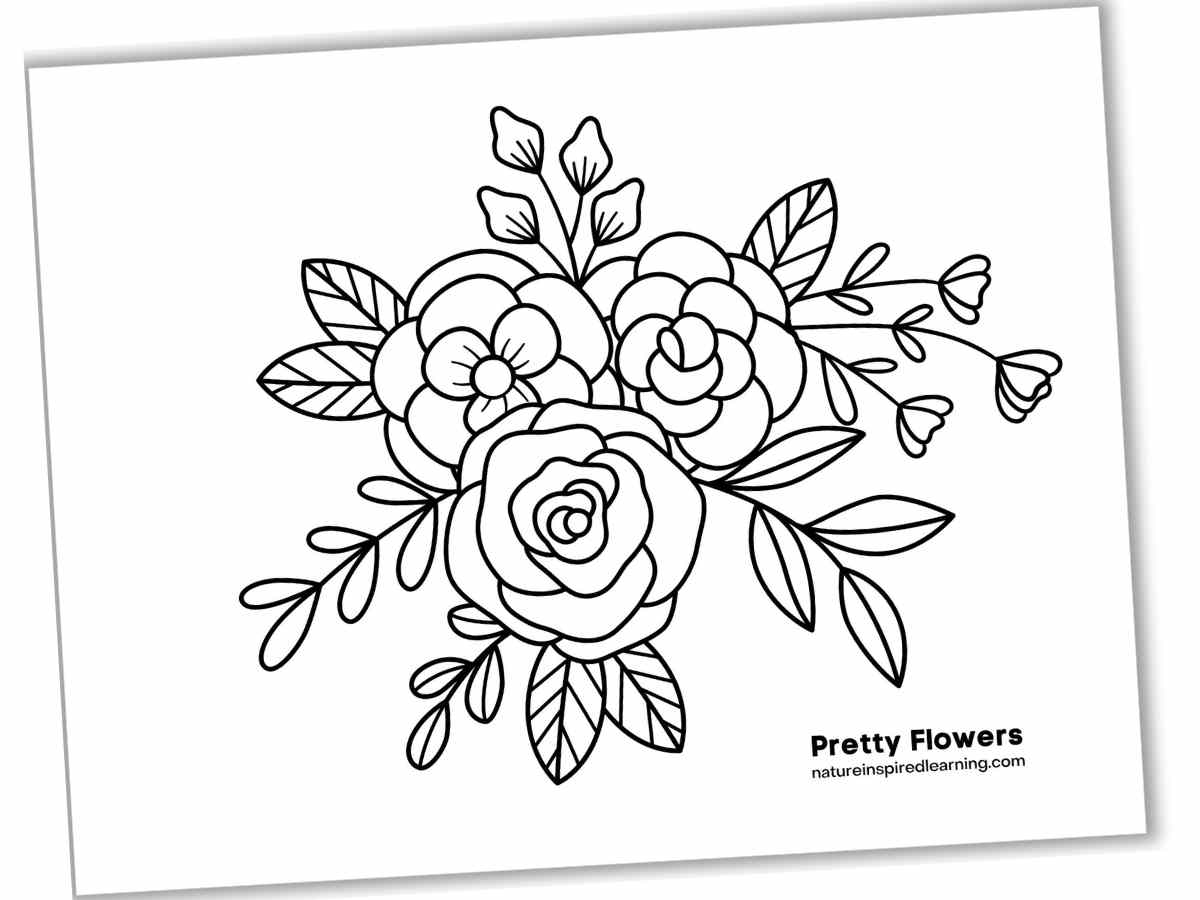 pretty flower pictures to color