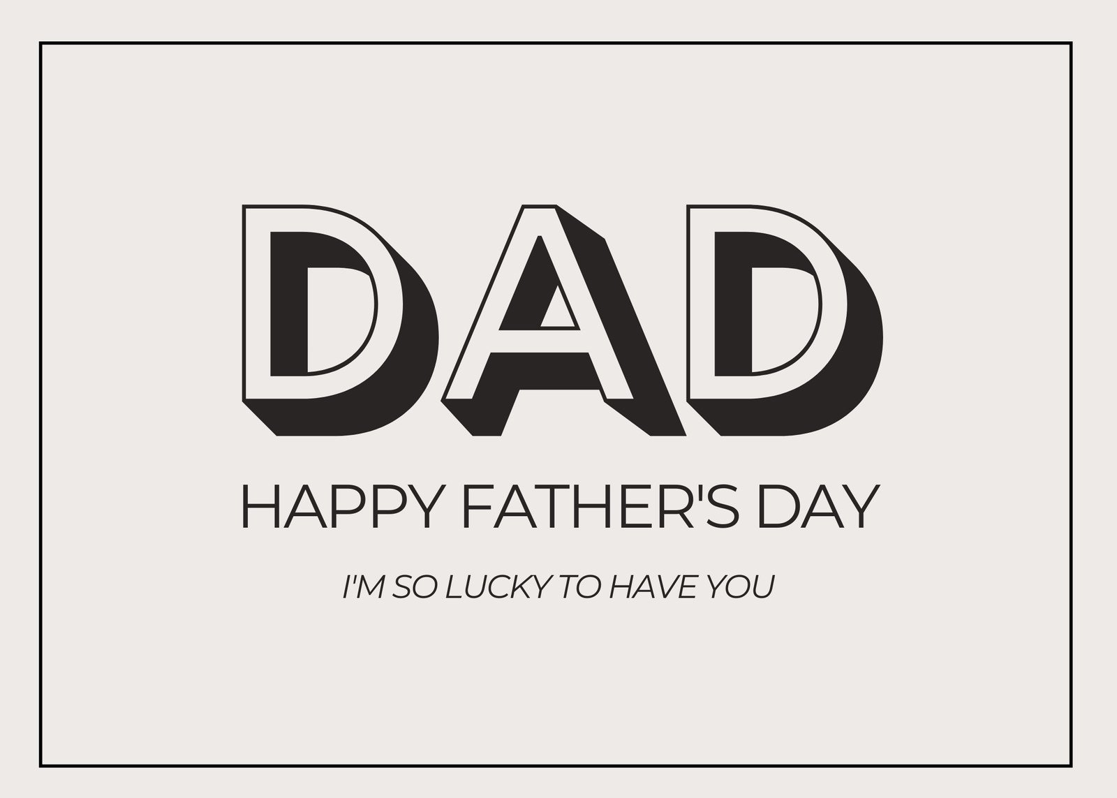 Black And White Print Fathers Day Card Free Printable Father s Day Card Templates To Personalize Canva Black And White Print Fathers Day Card Free Printable Father s Day Card Templates To Personalize Canva