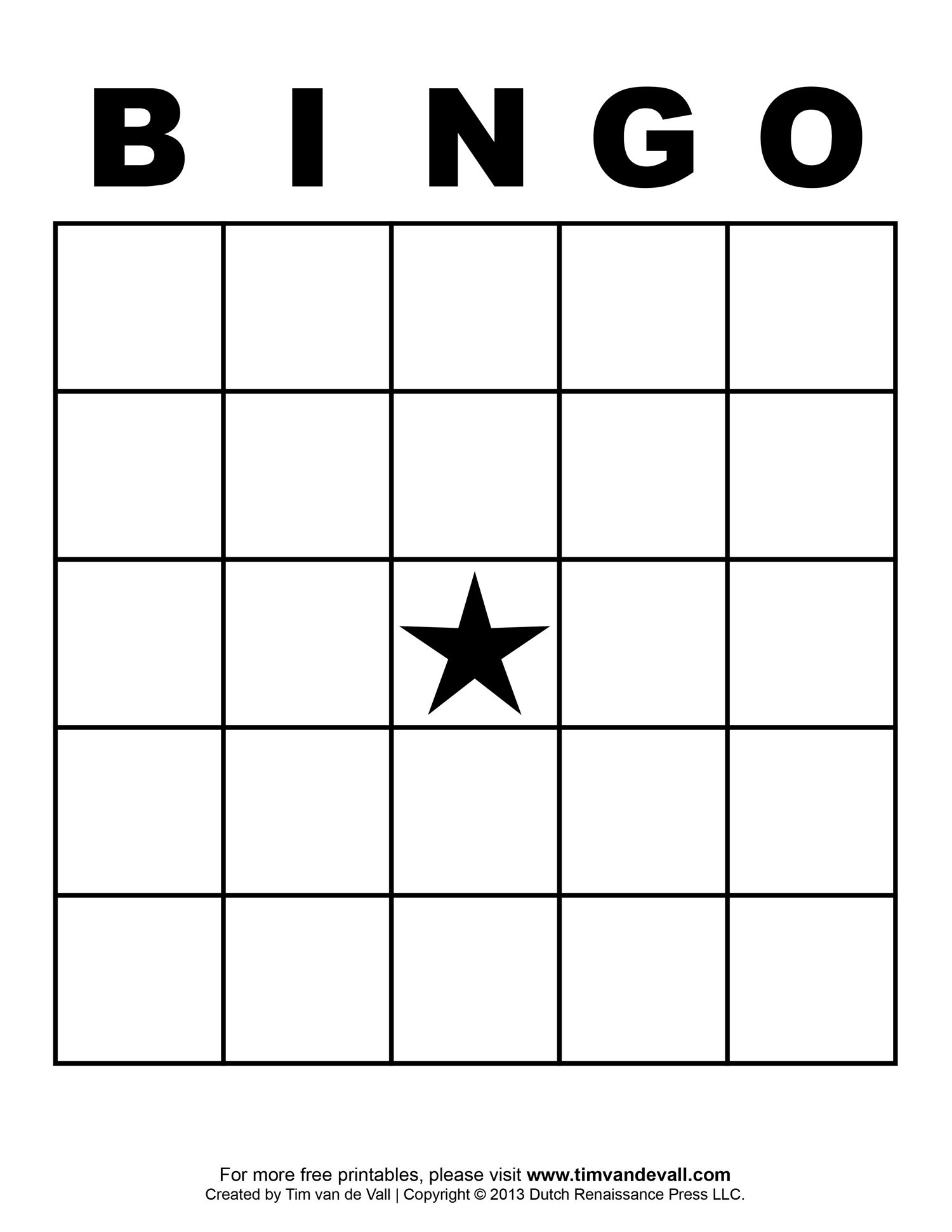 Blank Bingo Template Tim s Printables Blank Bingo Template Tim s Printables