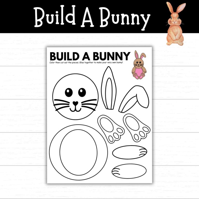 Build A Bunny Printable Printable Bunny Activities Rabbit Printables Easter Printables For Kids Spring Activities For Kids Digital PDF Etsy