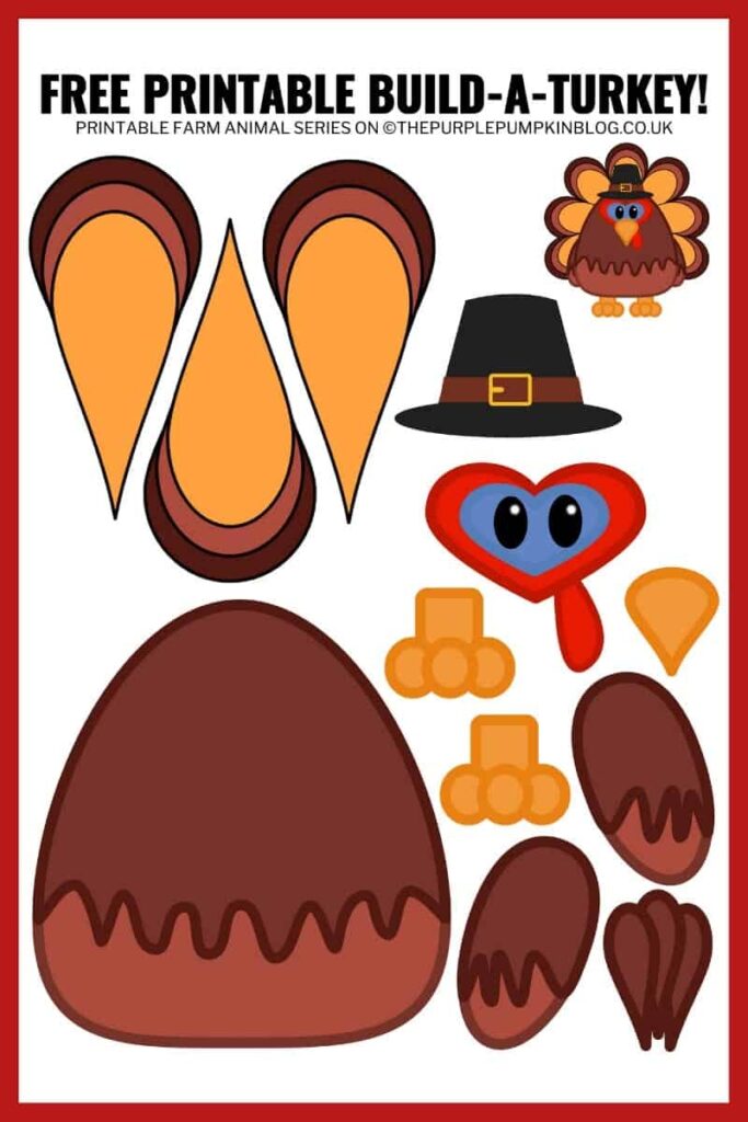 large printable turkey template free - UK Printable Hub