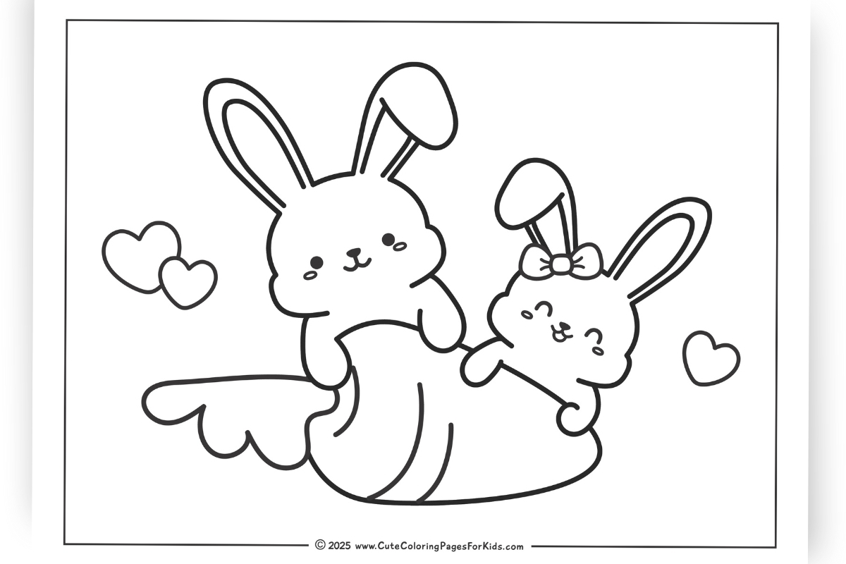 cute bunny coloring pages