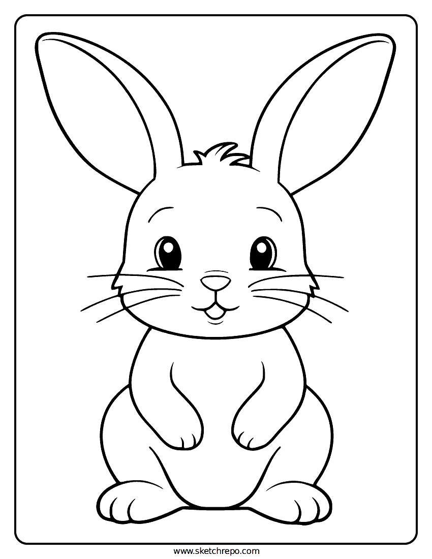 picture of bunny to color