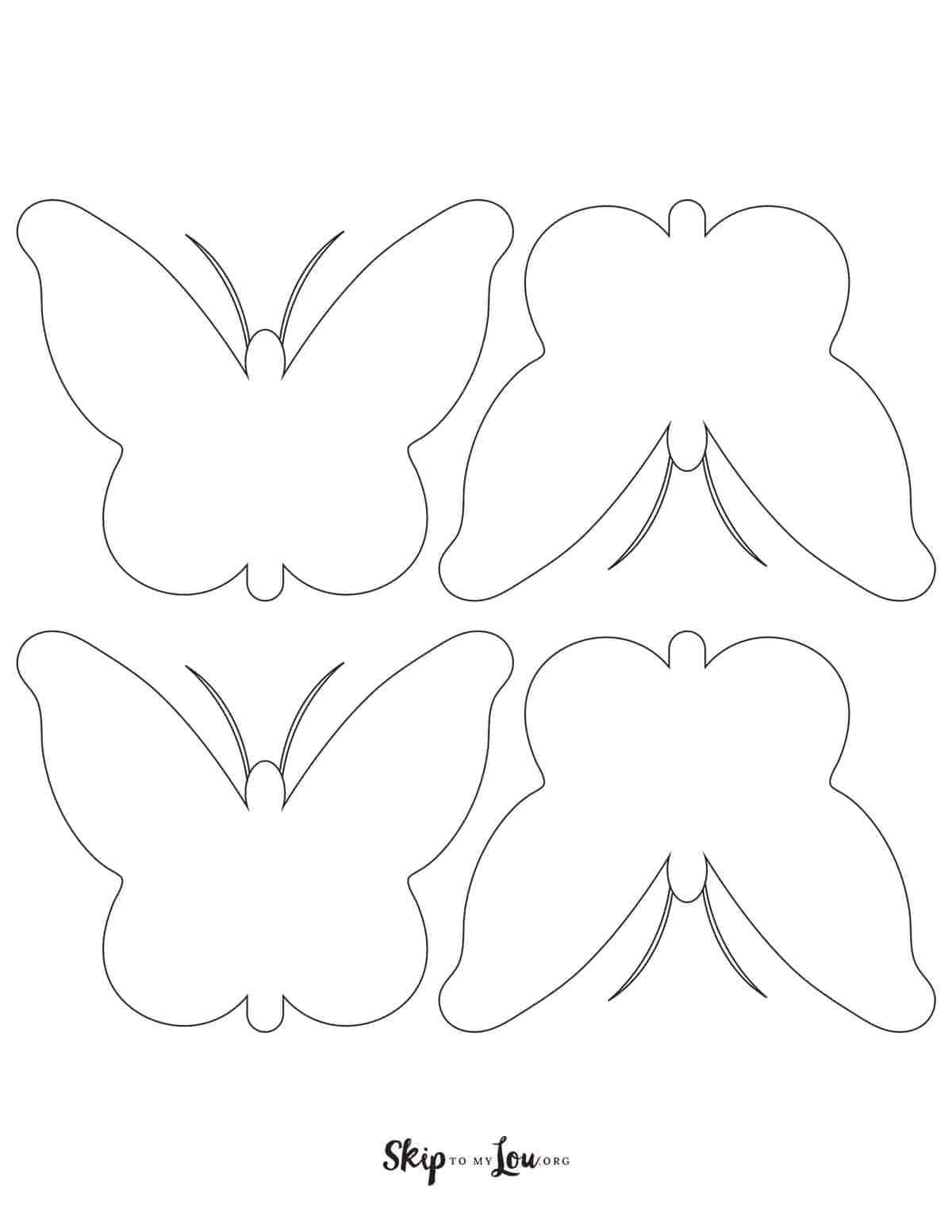 Butterfly Outline Skip To My Lou